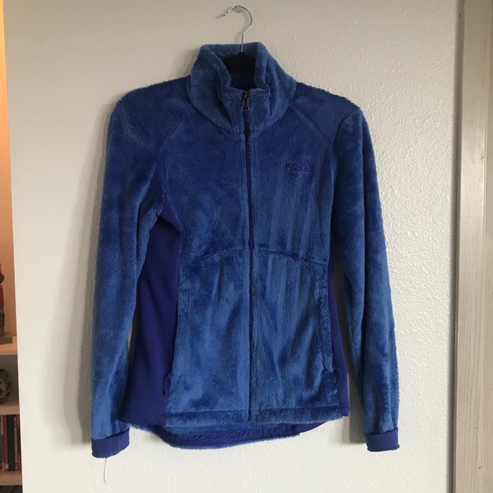 North face fuzzy coat